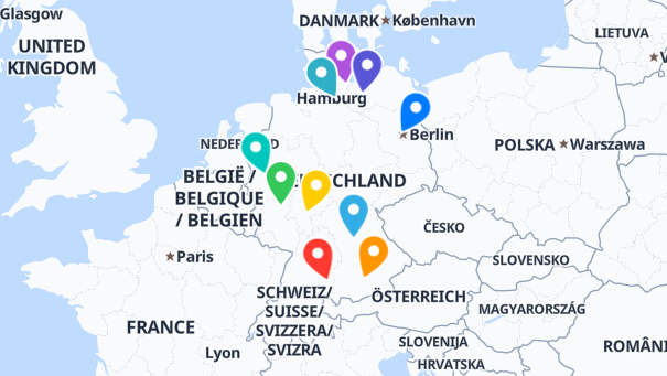 Map of company locations