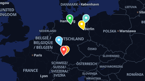Map of company locations