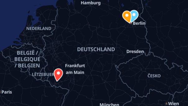 Map of company locations