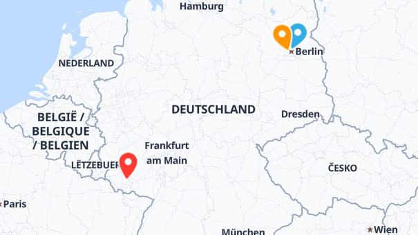 Map of company locations