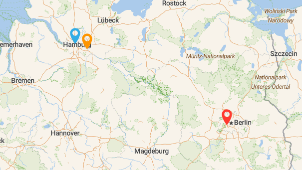 Map of company locations
