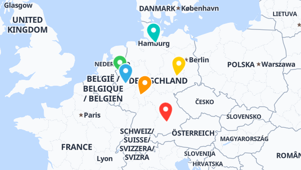 Map of company locations
