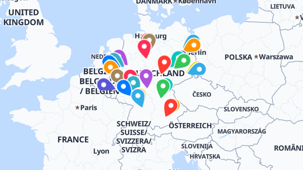 Map of company locations