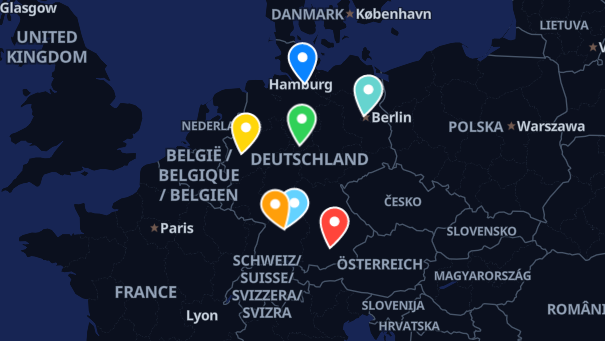 Map of company locations