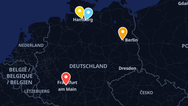 Map of company locations