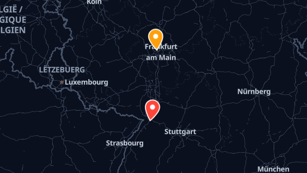 Map of company locations