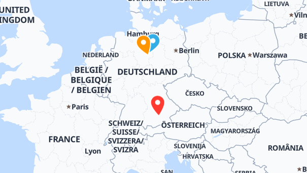 Map of company locations
