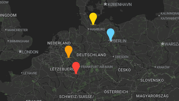 Map of company locations