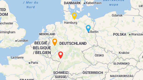 Map of company locations