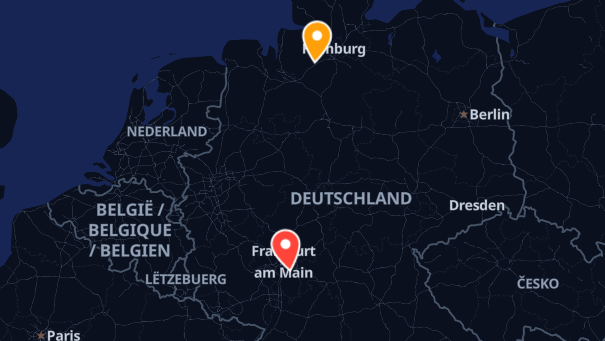 Map of company locations
