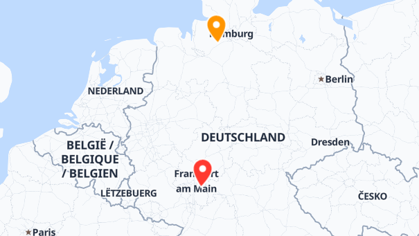 Map of company locations