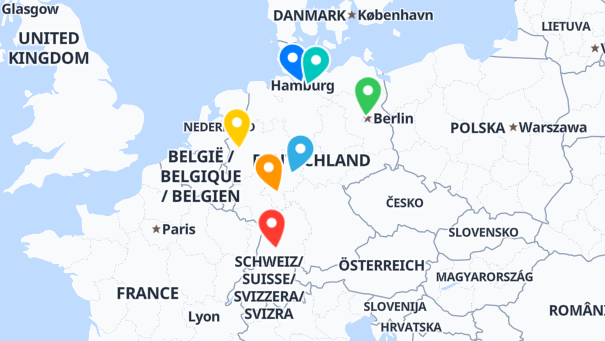 Map of company locations