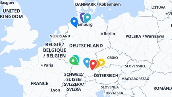 Map of company locations