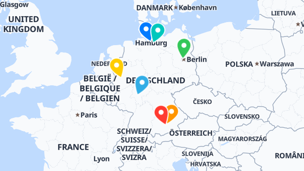 Map of company locations