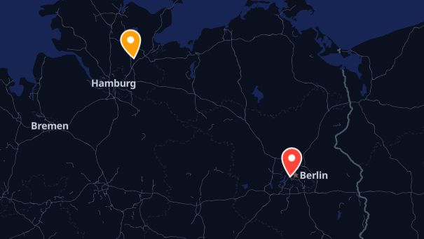 Map of company locations
