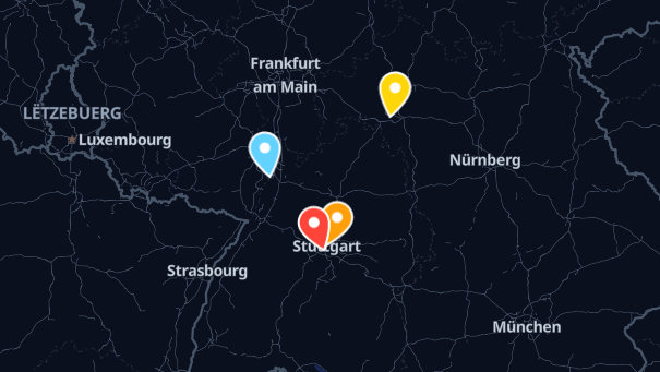Map of company locations
