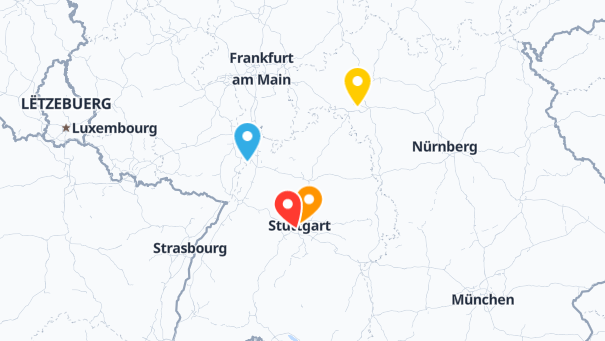 Map of company locations