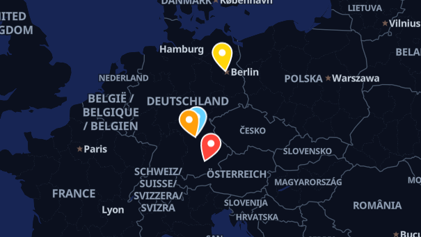 Map of company locations