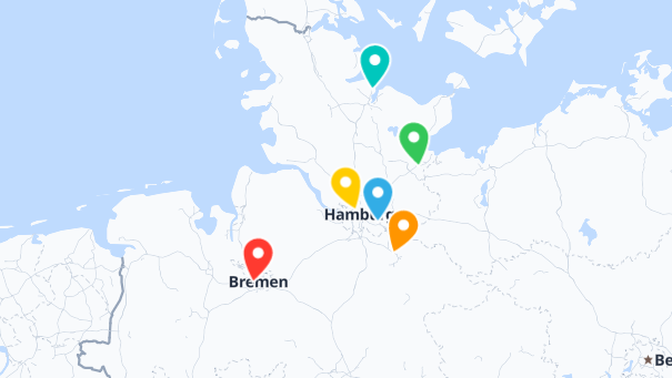 Map of company locations
