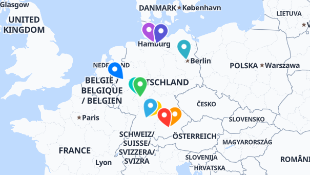 Map of company locations