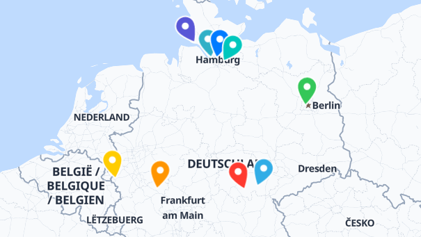 Map of company locations