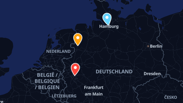 Map of company locations