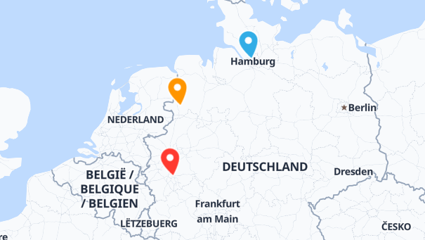 Map of company locations