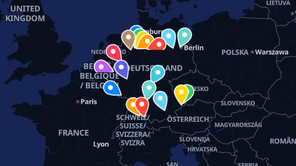 Map of company locations