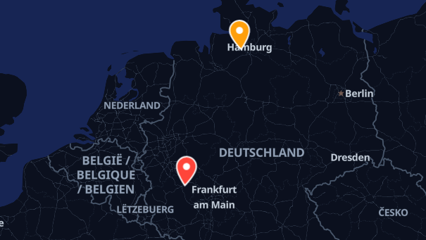 Map of company locations