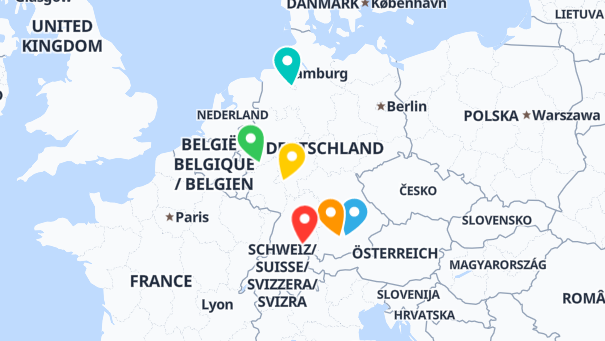Map of company locations