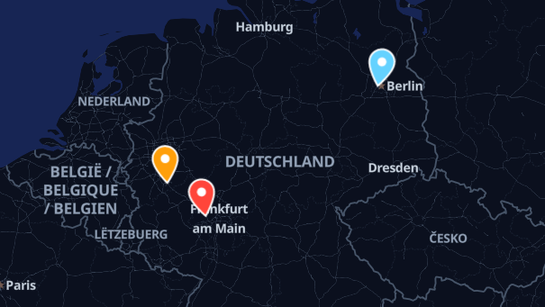Map of company locations