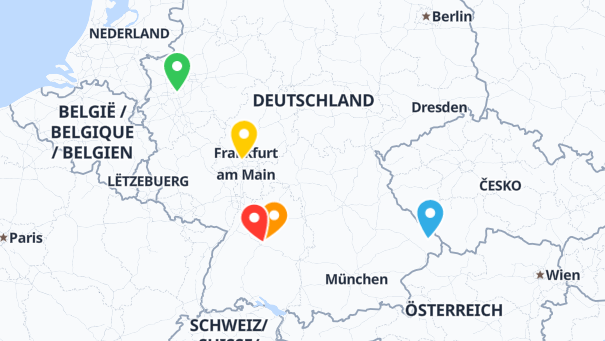 Map of company locations