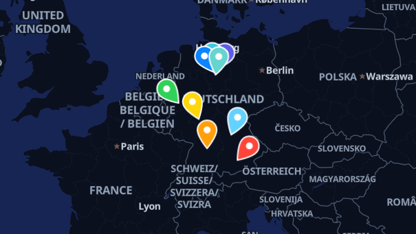 Map of company locations