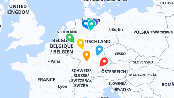 Map of company locations