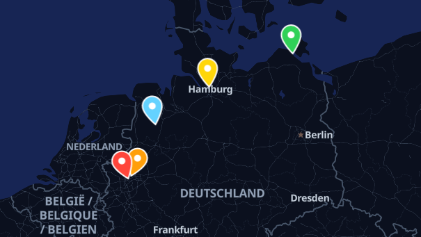 Map of company locations