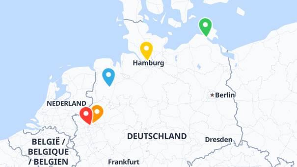 Map of company locations