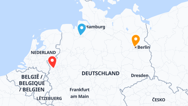 Map of company locations