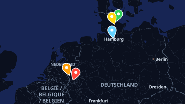 Map of company locations