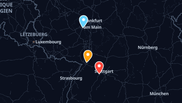 Map of company locations