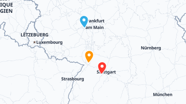 Map of company locations