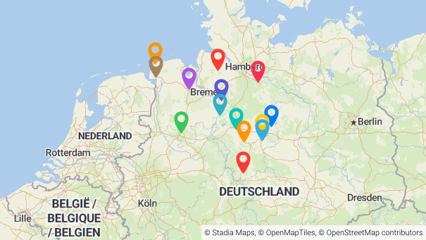 Map of company locations