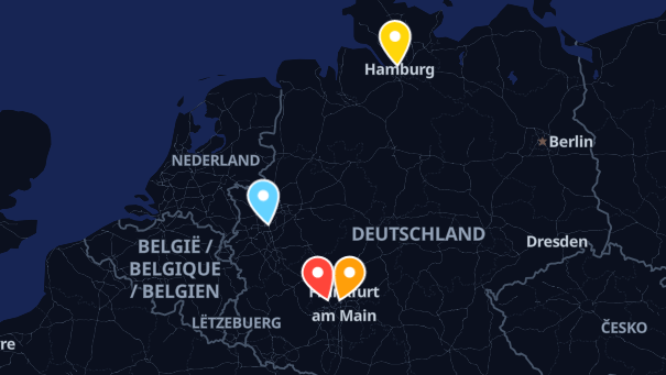 Map of company locations
