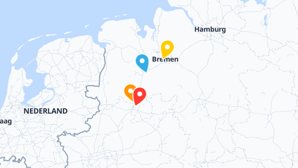 Map of company locations