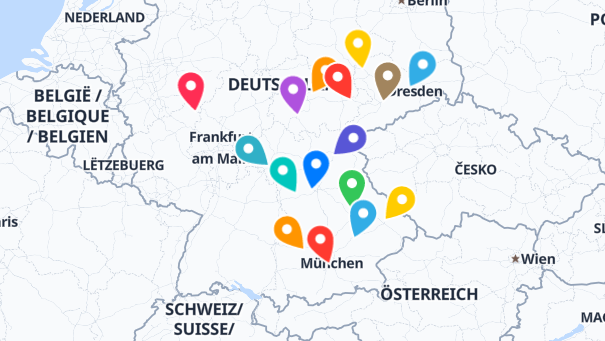 Map of company locations