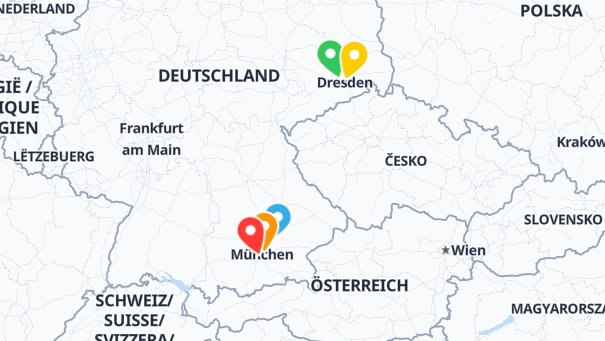 Map of company locations