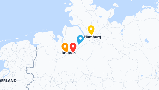 Map of company locations