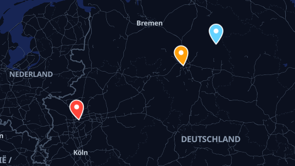 Map of company locations