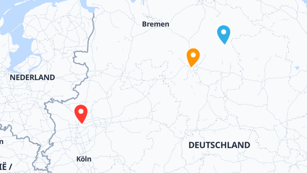 Map of company locations