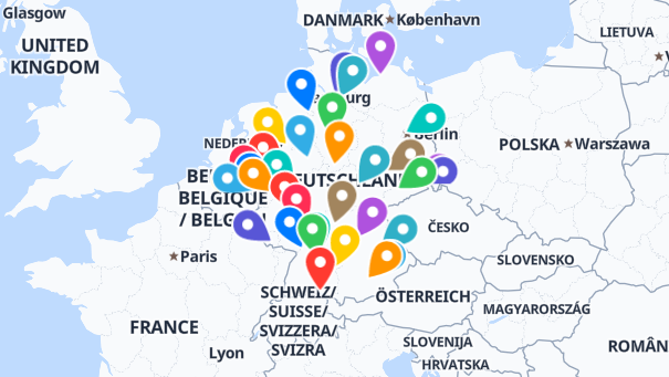 Map of company locations