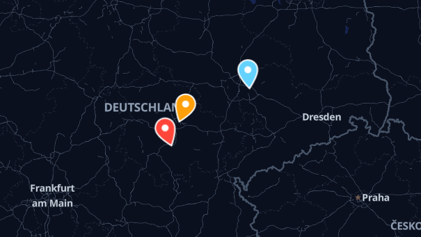 Map of company locations